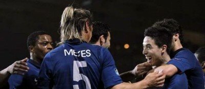 Nasri, Mexès heureux après le premier but, crédits OLIVIER LEJEUNE