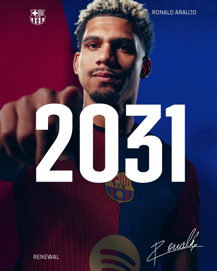 Barcelone annonce une prolongation de contrat avec Araujo