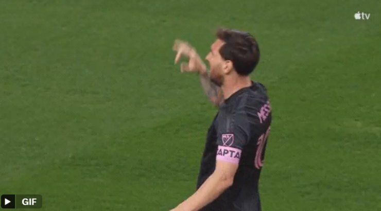 Messi a célébré son but contre le club mexicain d'une manière inhabituelle