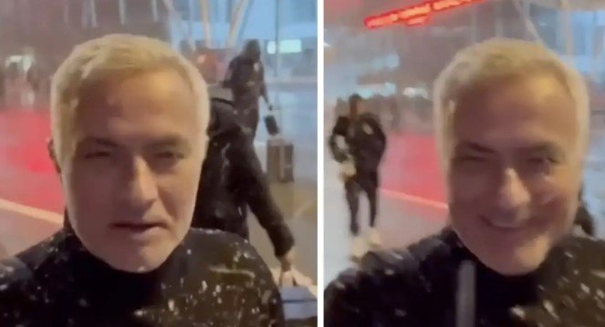 Assez par le nez, critique tout le monde, se réjouit de la neige et joue avec le chien. Que fait Mourinho en Turquie