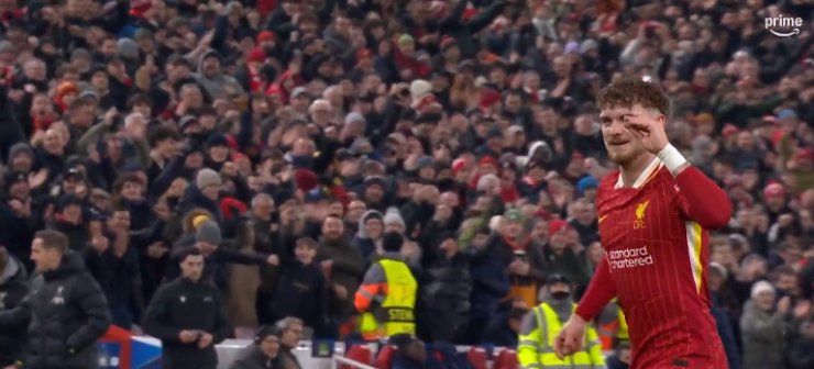 Le joueur de Liverpool a célébré son but contre Lille d'une manière curieuse