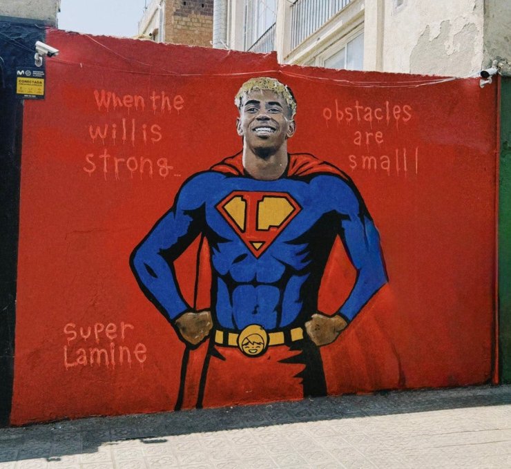 Des graffitis avec Yamal en l'honneur du 18e anniversaire du joueur de football ont détruit les vandales